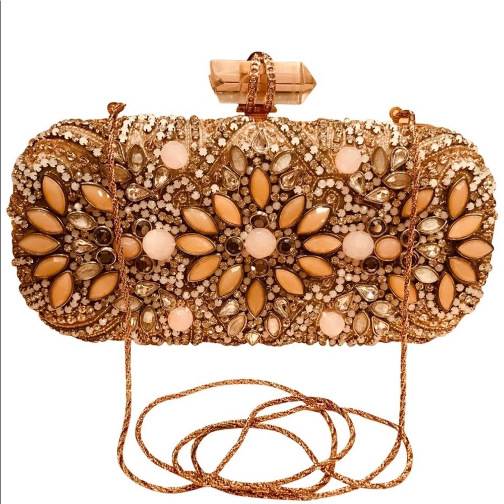 Classic Lily Embellished Clutch Feat. Marchesa